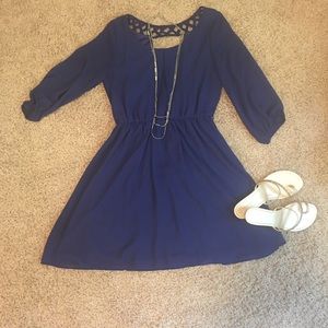 Juniors blue dress